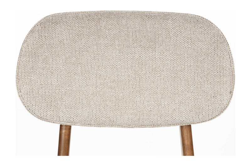 Barhocker Marais im 2er-Set, Beige mit Walnuss-Gestell von Dutchbone
