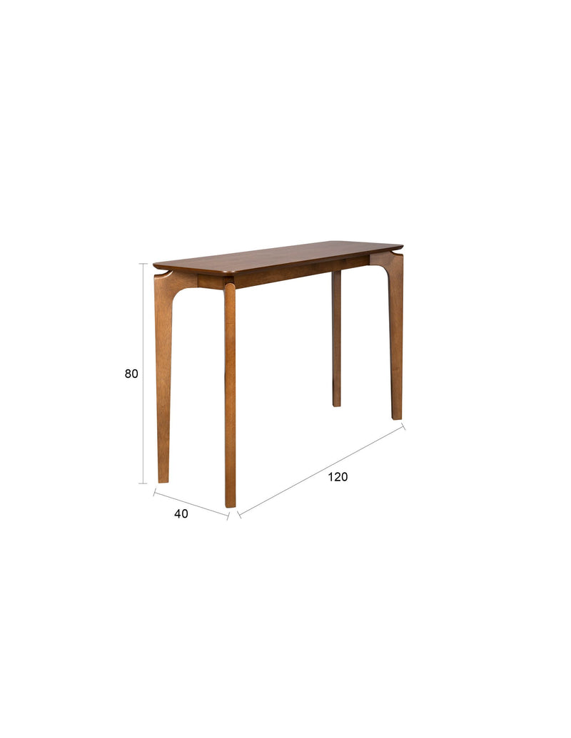 Konsolentisch Savone von Dutchbone mit Nussbaumfurnier, Braun