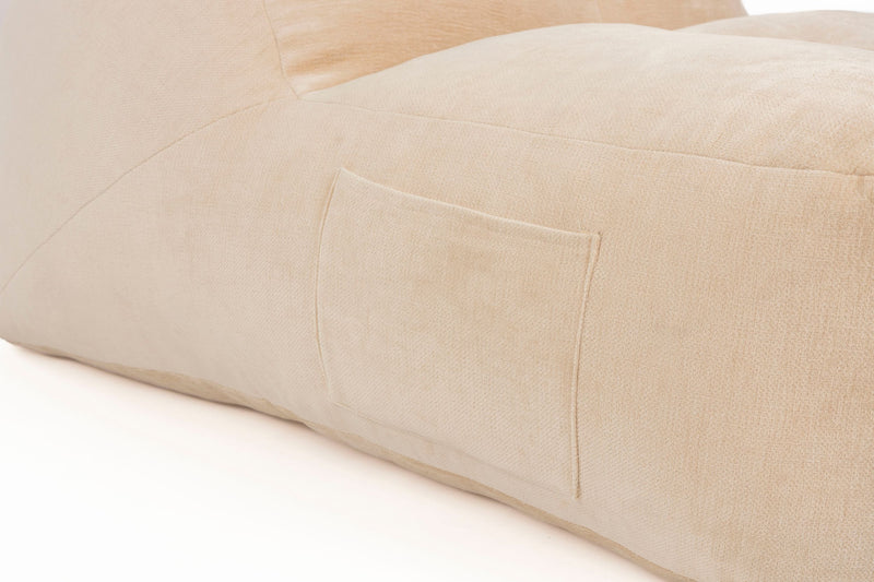Loungesessel Tombag von Dutchbone, Sitzsack in Beige mit Samtbezug