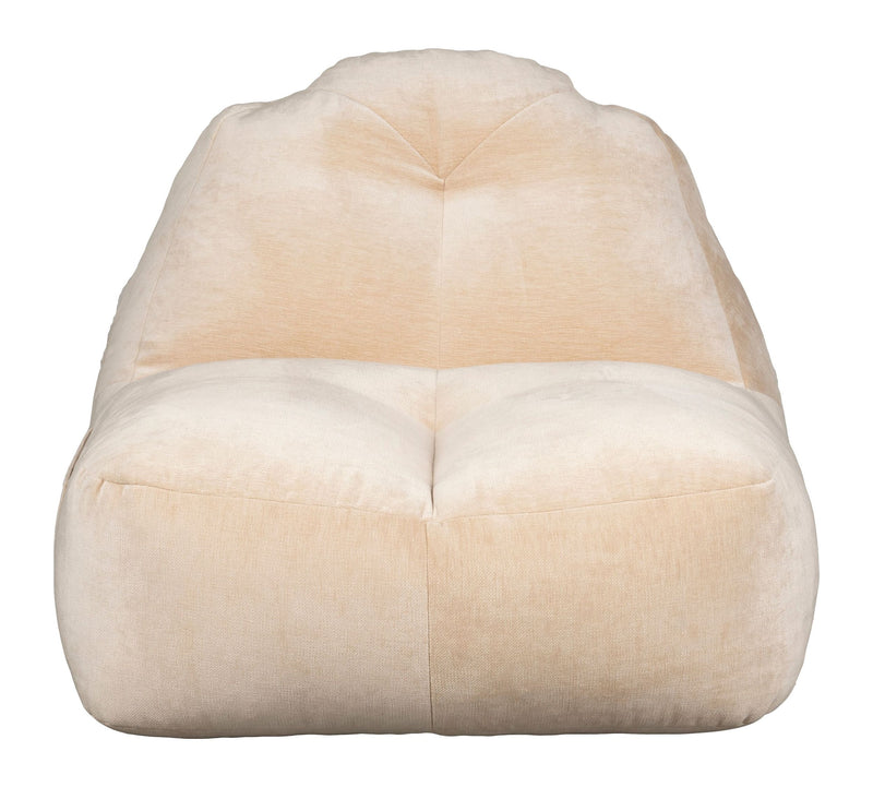 Loungesessel Tombag von Dutchbone, Sitzsack in Beige mit Samtbezug