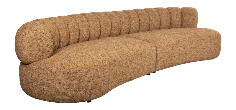 Sofa Duvane 4,5-Sitzer Braun mit Eukalyptusholz-Gestell von Dutchbone