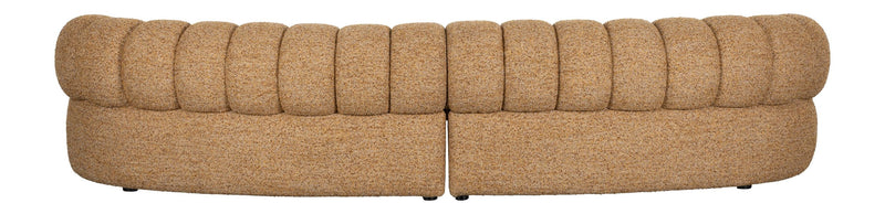 Sofa Duvane 4,5-Sitzer Braun mit Eukalyptusholz-Gestell von Dutchbone