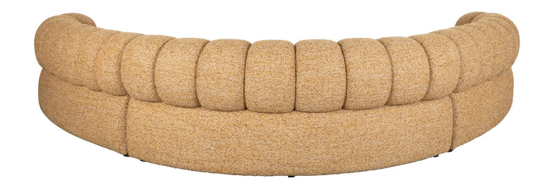 Sofa Duvane 7-Sitzer Braun mit Eukalyptusholz-Gestell im Boho-Chic