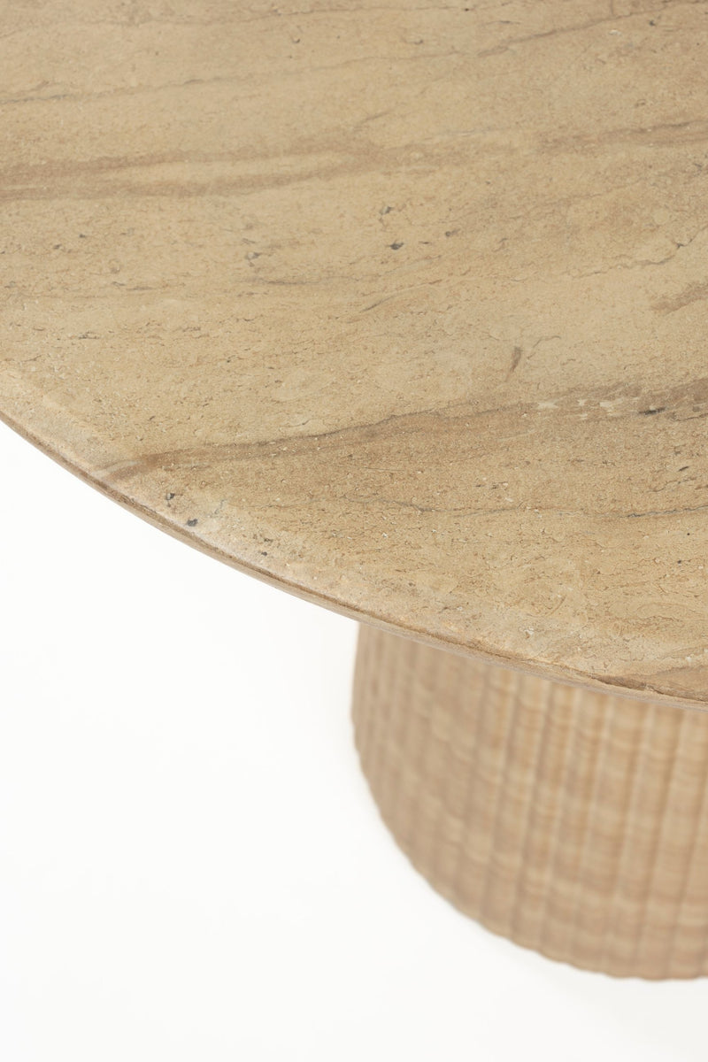 Esstisch Brison rund aus Beton, Grau, für Indoor & Outdoor - Dutchbone