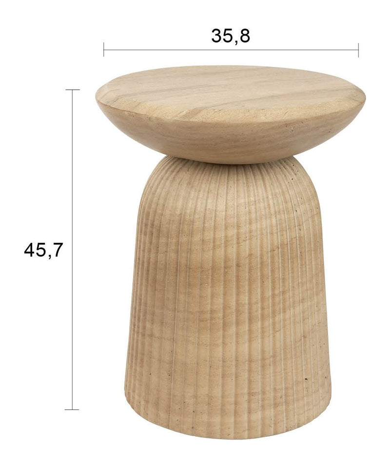 Hocker Brison von Dutchbone aus Beton mit Naturstein-Optik