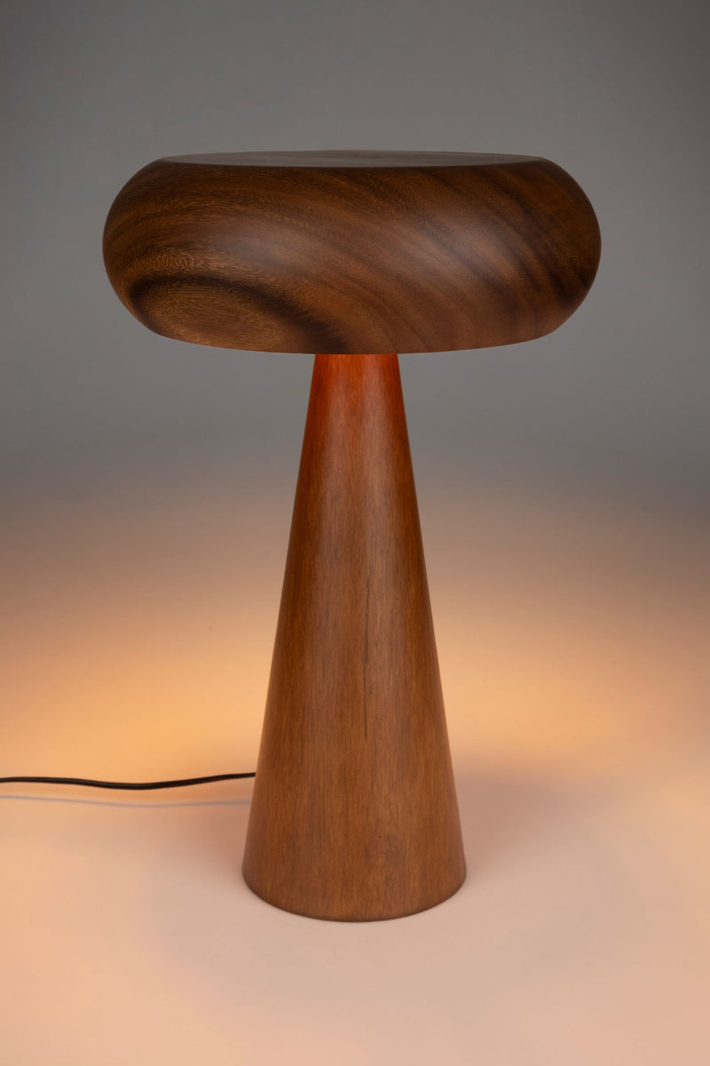 Tischlampe Morel M von Dutchbone aus Akazienholz im Boho-Stil, Braun