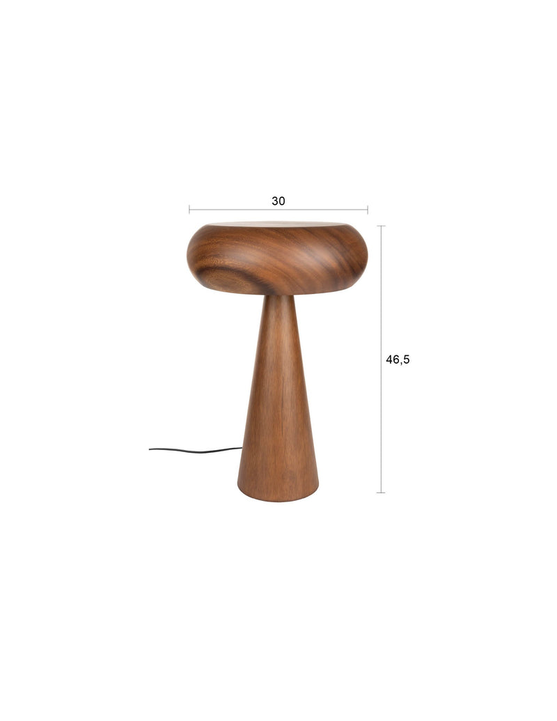 Tischlampe Morel M von Dutchbone aus Akazienholz im Boho-Stil, Braun