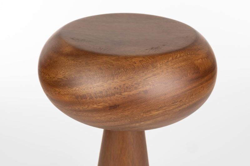 Tischlampe Morel S aus Akazienholz mit rundem Schirm von Dutchbone