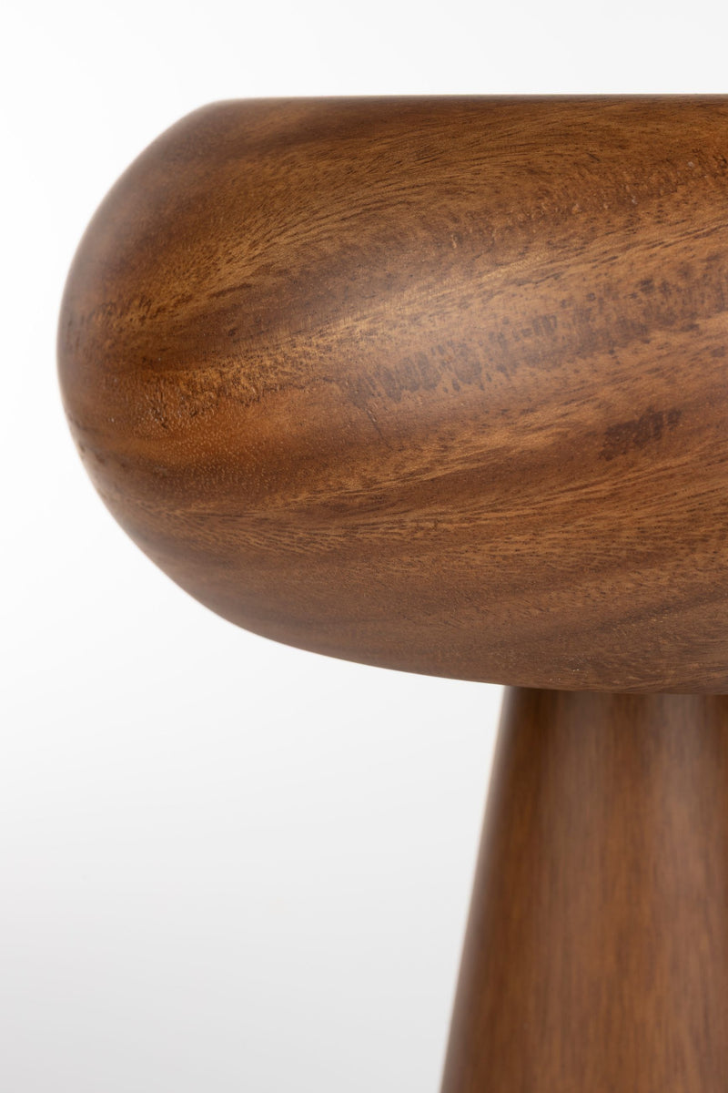 Tischlampe Morel S aus Akazienholz mit rundem Schirm von Dutchbone