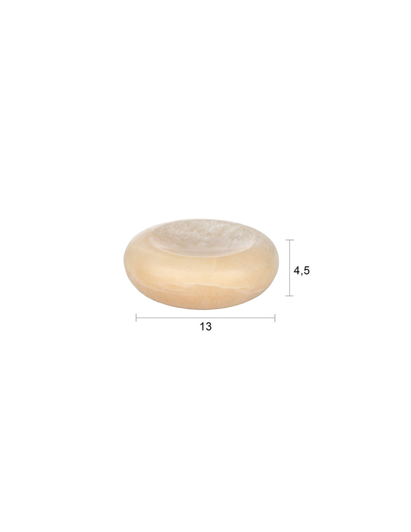 Tablett Onno aus Marmor in Gelb-Beige, Dutchbone Boho-Deko