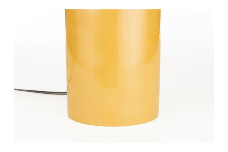 Tischlampe Morvan Dutchbone in Gelb mit Retro-Design aus Metall