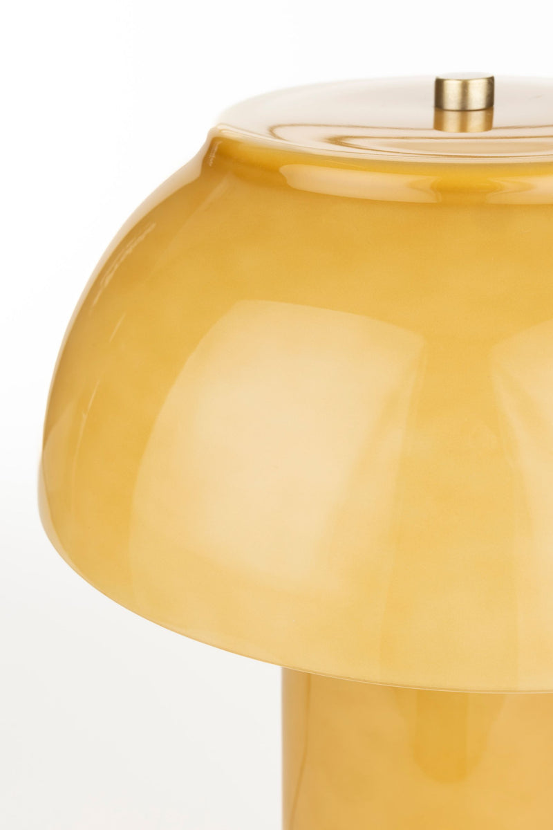 Tischlampe Morvan Dutchbone in Gelb mit Retro-Design aus Metall