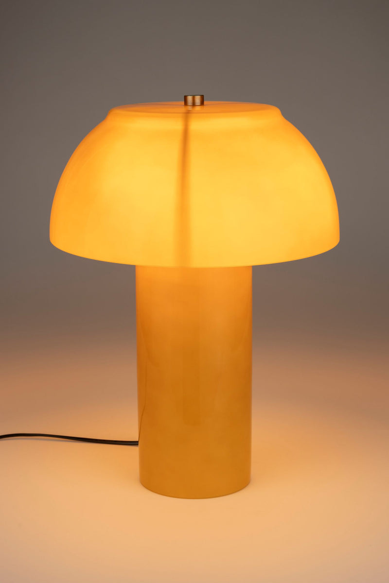 Tischlampe Morvan Dutchbone in Gelb mit Retro-Design aus Metall