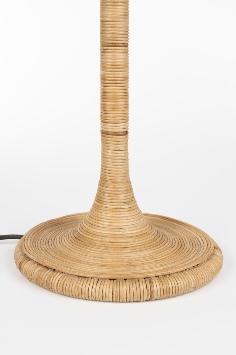 Tischlampe Palmtree mit geflochtenem Rattan, 3-flammig, Fassung E14