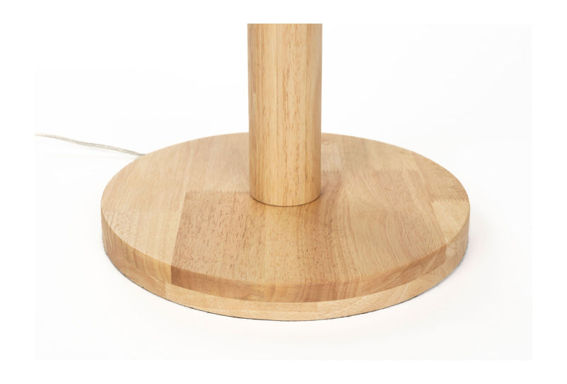 Stehlampe Scallop mit Jute-Lampenschirm, Gummibaumholz von Dutchbone