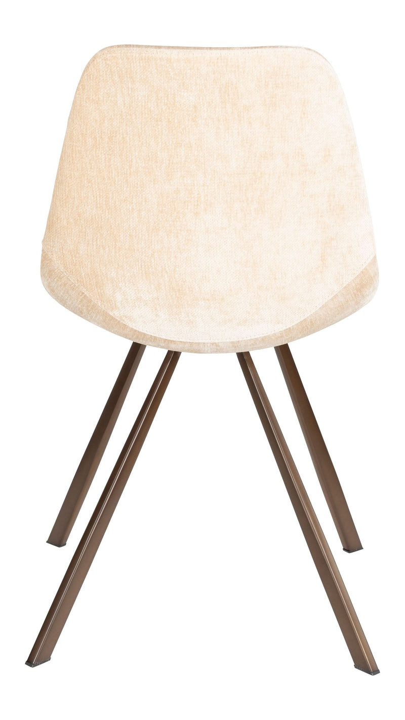 Esszimmerstuhl Franky im 2er-Set, Beige mit Stahlgestell von Dutchbone