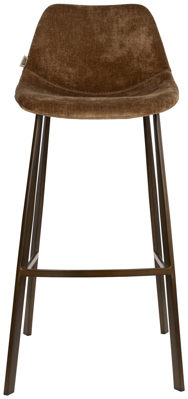 Barhocker Franky 2er-Set, Cognac mit Stahlgestell im Vintage-Look