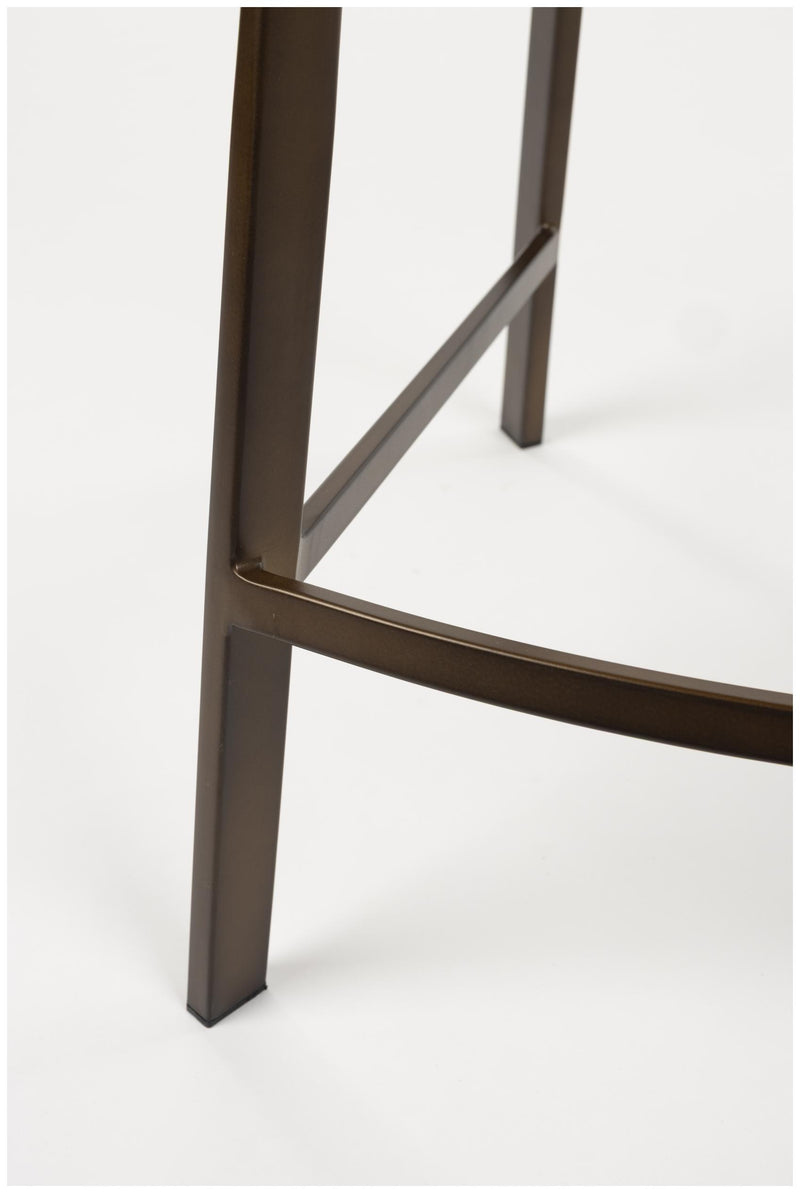 Barhocker Franky 2er-Set, Cognac mit Stahlgestell im Vintage-Look