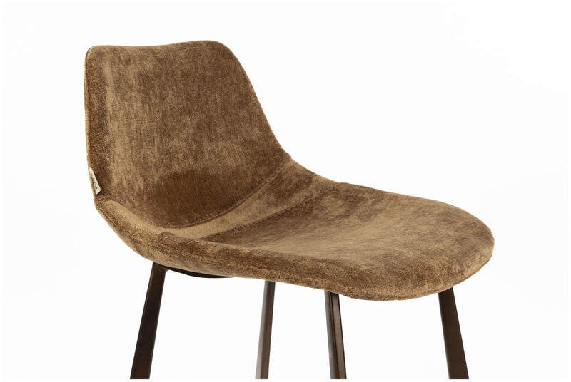Barhocker Franky 2er-Set, Cognac mit Stahlgestell im Vintage-Look