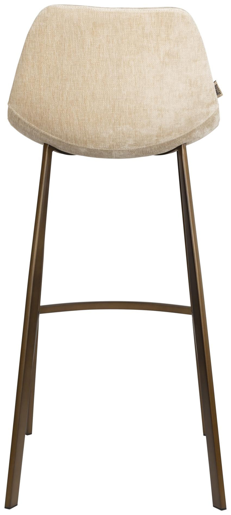 Barhocker Franky im 2er-Set, Beige mit Stahlgestell von Dutchbone