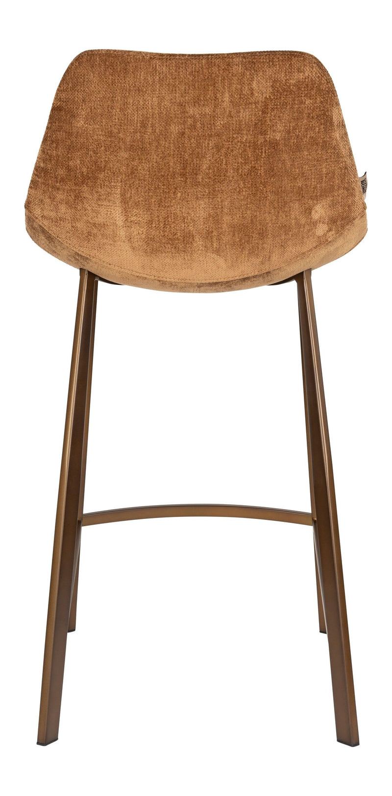 Barhocker Franky 2er-Set, Cognac mit Stahlgestell im Vintage-Stil