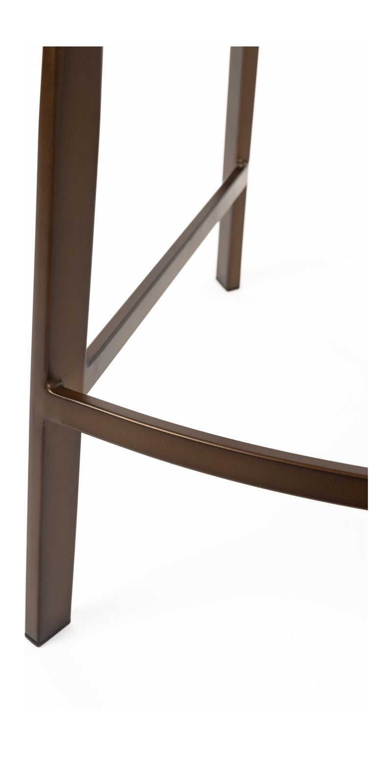 Barhocker Franky im 2er-Set, Beige mit gepolsterter Sitzschale