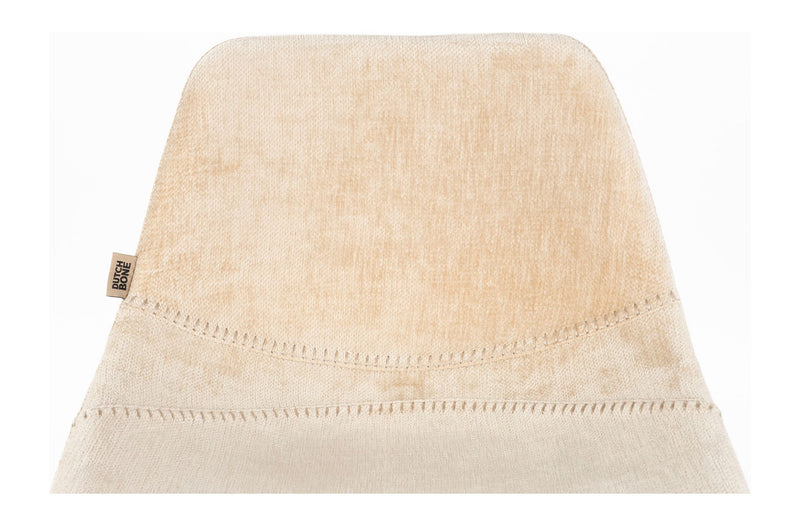 Barhocker Franky im 2er-Set, Beige mit gepolsterter Sitzschale