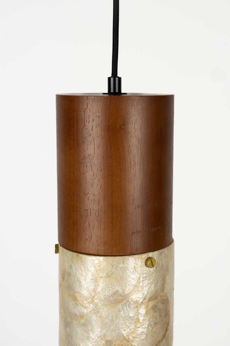 Pendelleuchte Beam von Dutchbone aus Eichenholz mit Acrylschirm