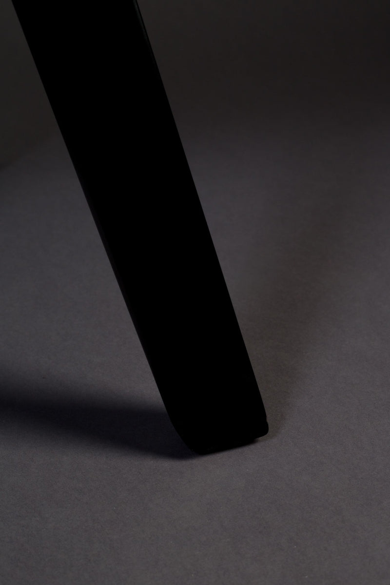 Esszimmerstuhl Blackwood in Schwarz mit PU-Leder-Sitz, Metallgestell