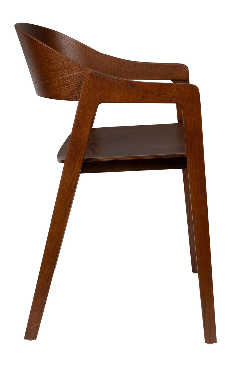Esszimmerstuhl Westlake 2er-Set, Walnuss aus Eichenholz von Dutchbone