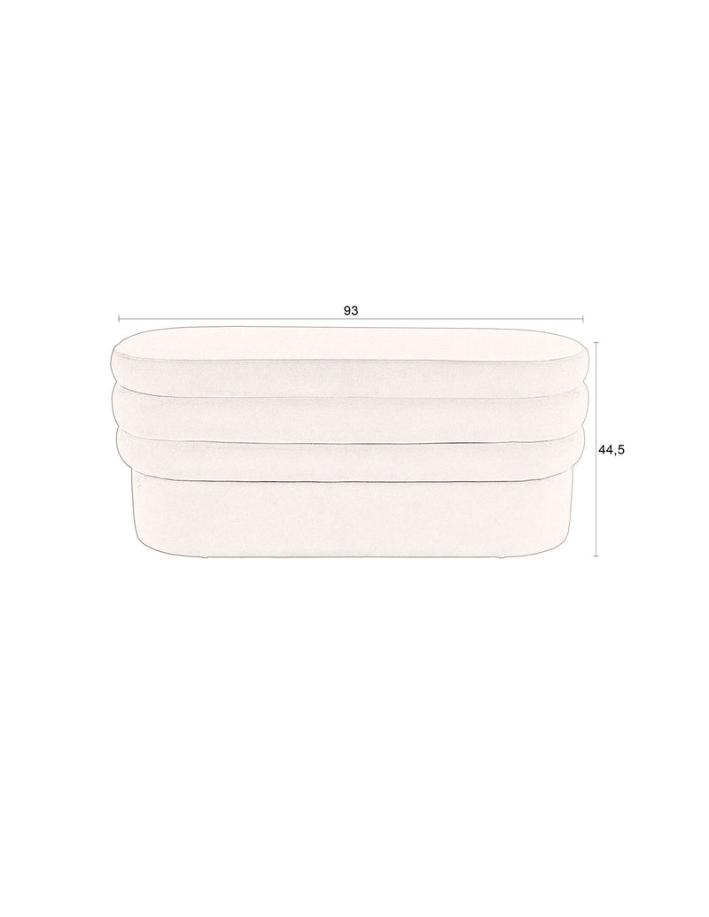 Hocker Aditi Braun mit Samtbezug im Boho-Chic für das Wohnzimmer