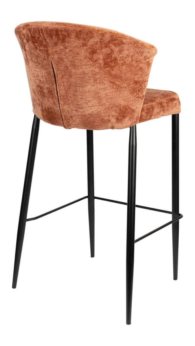 Barhocker Georgia im 2er-Set, Terra mit Samtbezug von Dutchbone