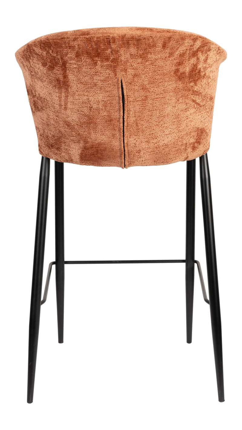 Barhocker Georgia im 2er-Set, Terra mit Samtbezug von Dutchbone