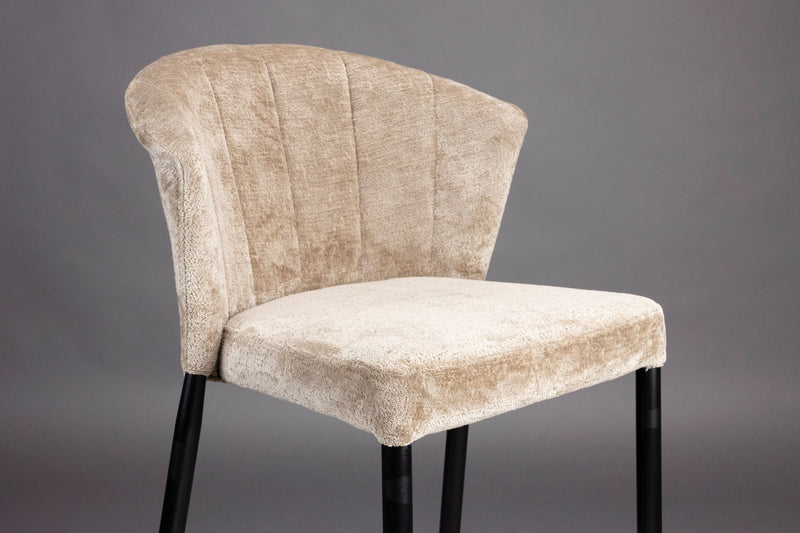 Barhocker Georgia im 2er-Set, Taupe mit Samtbezug von Dutchbone