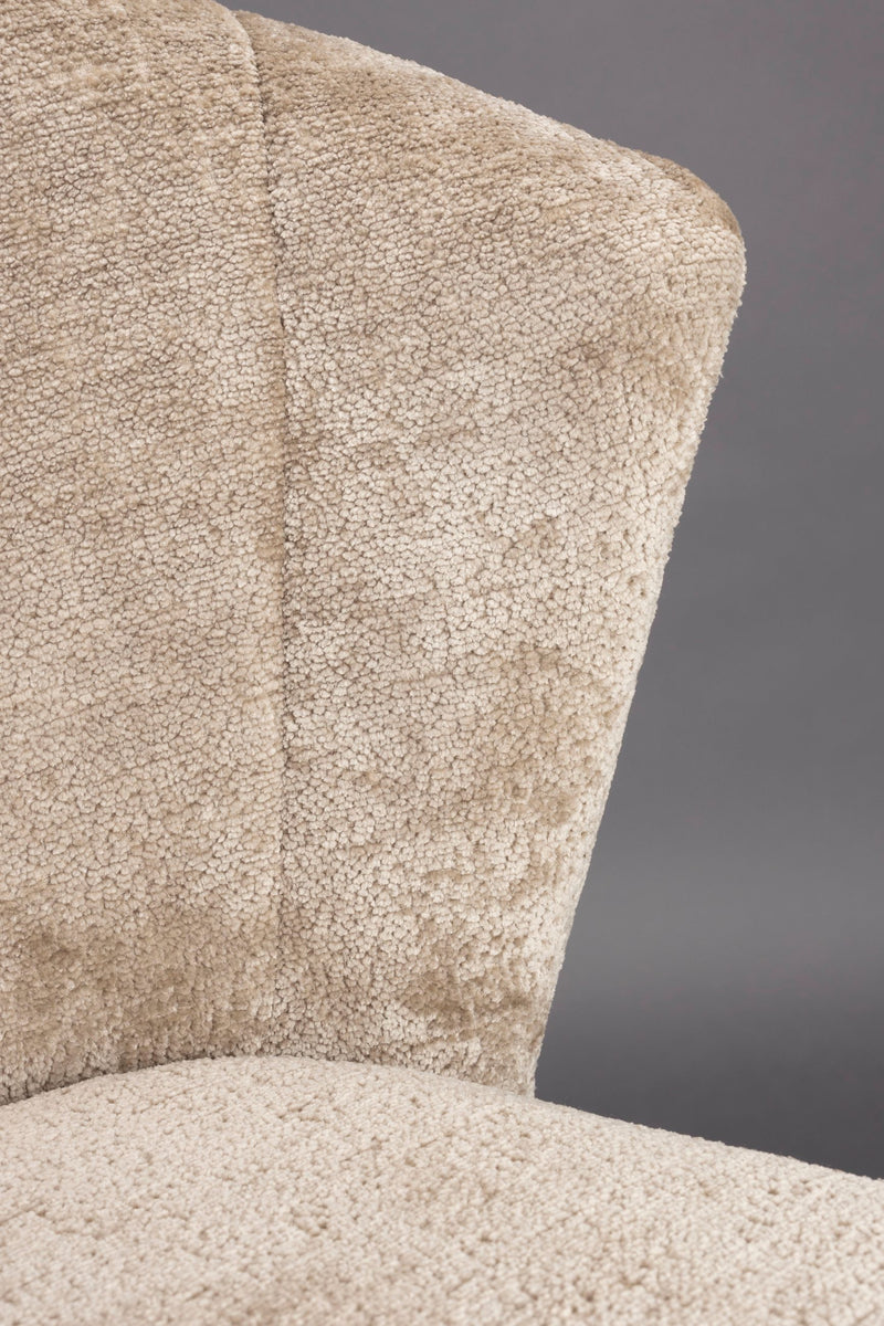 Barhocker Georgia im 2er-Set, Taupe mit Samtbezug von Dutchbone