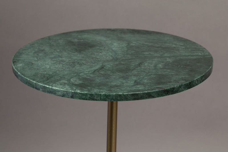 Beistelltisch Gunnar Dutchbone aus grünem Marmor mit goldenem Gestell