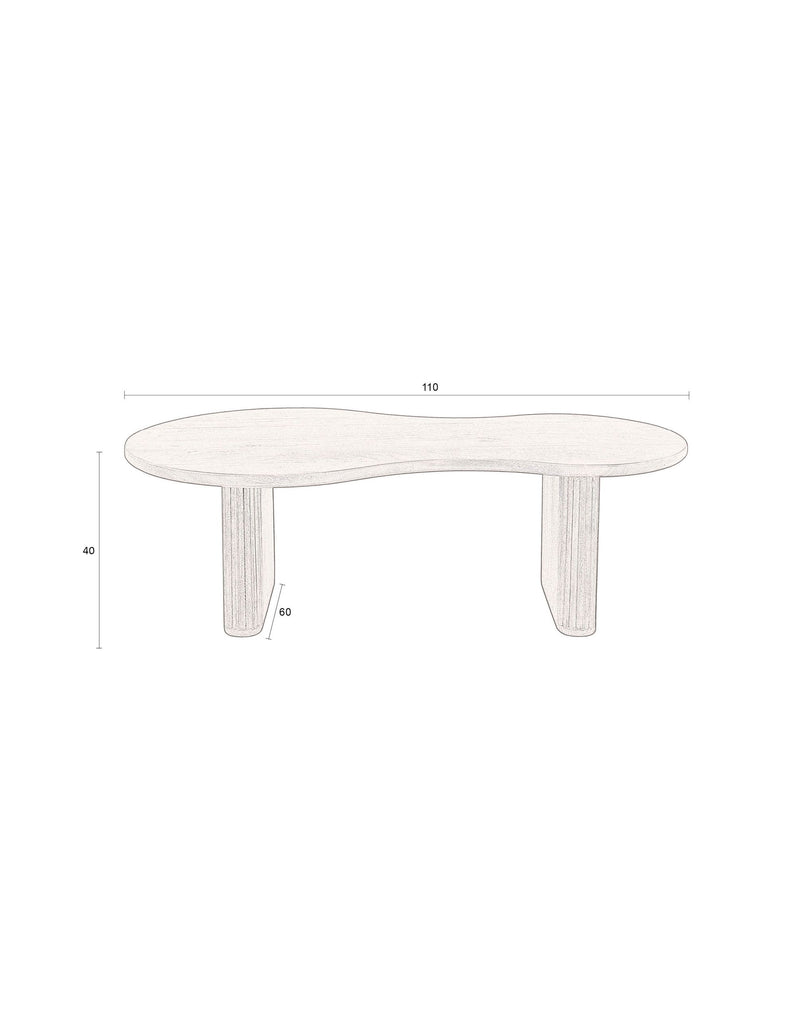 Couchtisch Tilon aus Mangoholz im Vintage-Design von Dutchbone