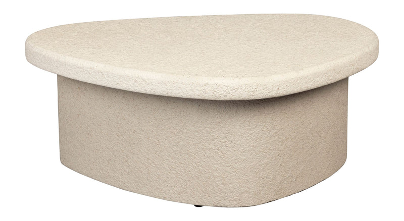 Couchtisch Veda aus recyceltem Marmor, organisch, Beige – Dutchbone
