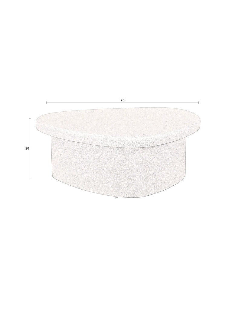 Couchtisch Veda aus recyceltem Marmor, organisch, Beige – Dutchbone
