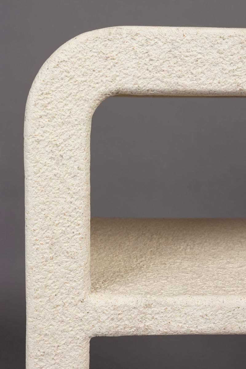 Beistelltisch Veda von Dutchbone aus recyceltem Marmor in Beige