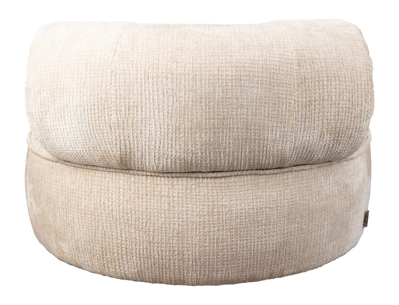 Loungesessel Tilbury drehbar mit gewebtem Muster, Beige, Dutchbone