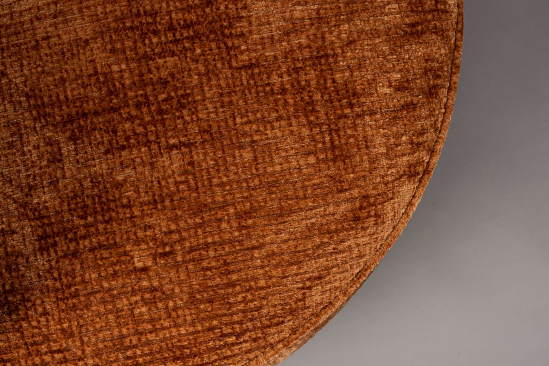 Loungesessel Tilbury Burned Orange von Dutchbone, drehbarer Metallfuß