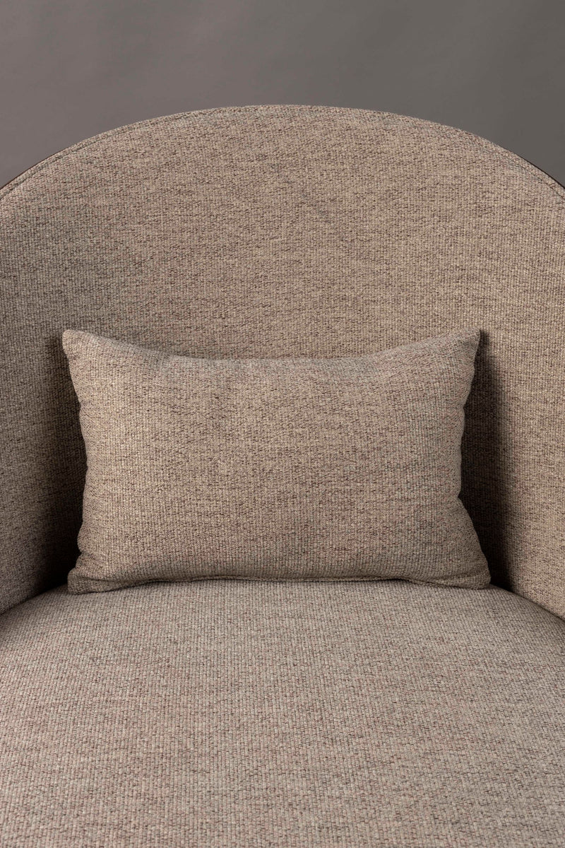 Loungesessel Rodin Beige mit Eschenholz-Gestell im Retro-Design