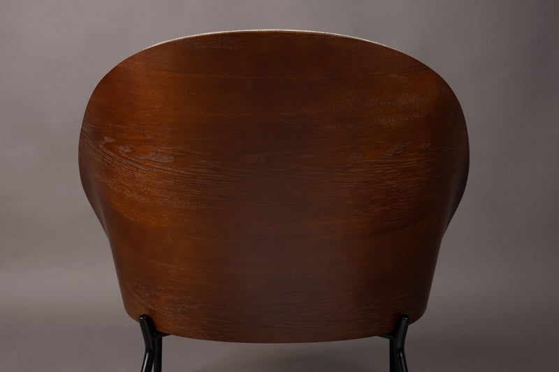 Loungesessel Rodin Beige mit Eschenholz-Gestell im Retro-Design