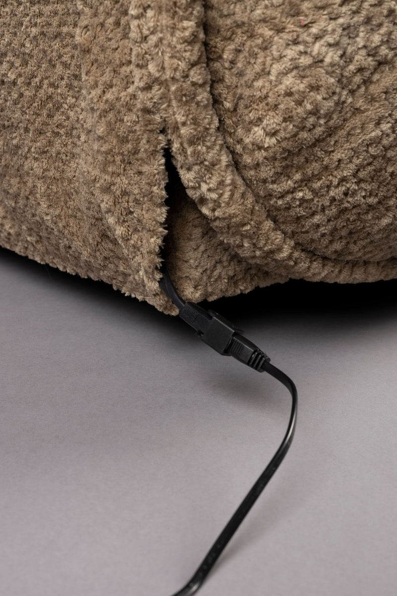 Loungesessel Hamilton elektrisch verstellbar mit USB-Anschluss, Braun