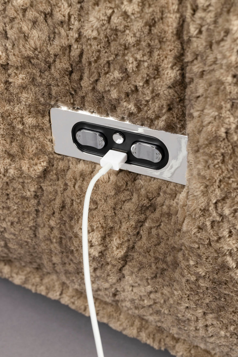 Loungesessel Hamilton elektrisch verstellbar mit USB-Anschluss, Braun