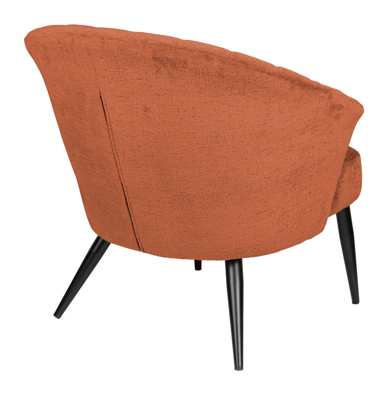 Loungesessel Georgia Terra mit Samtbezug im Boho-Chic-Design