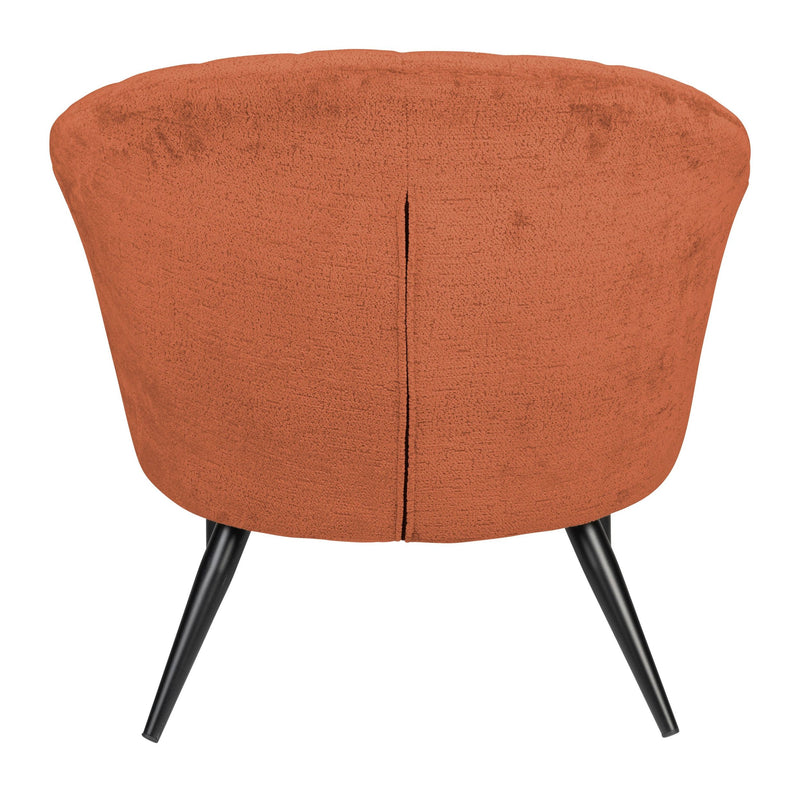 Loungesessel Georgia Terra mit Samtbezug im Boho-Chic-Design