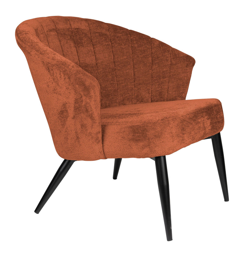 Loungesessel Georgia Terra mit Samtbezug im Boho-Chic-Design