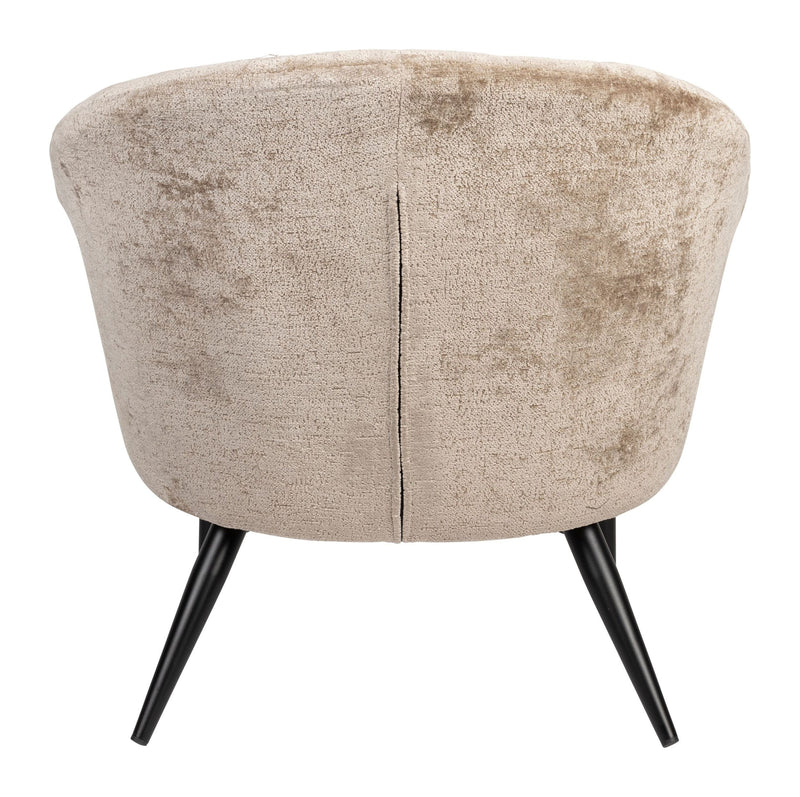 Loungesessel Georgia mit Samtbezug in Taupe von Dutchbone